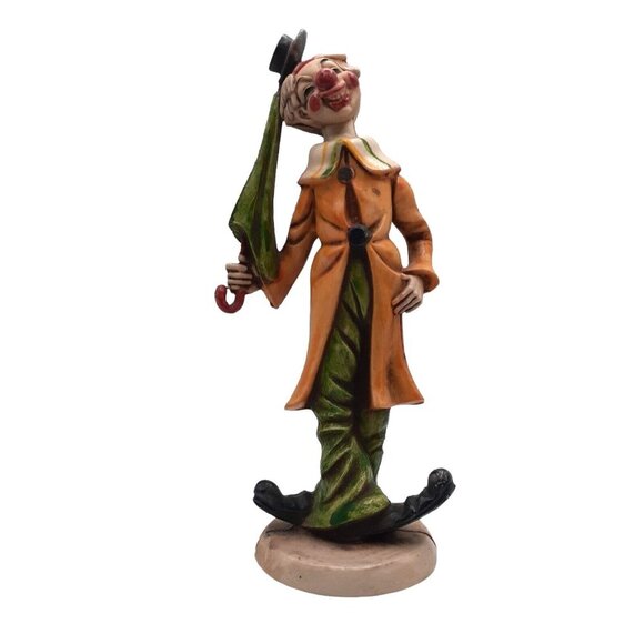 VTG Fontinini Italian Circus Clown Figurine Smiling Made in Italy Plastic 7.5" - Picture 1 of 15